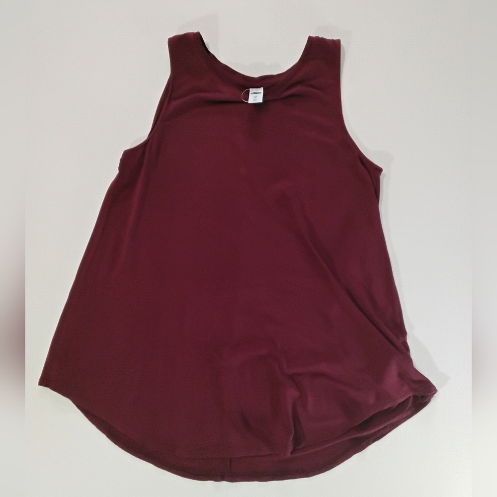 Gap Womens Luxe Tank Top XS Maroon Tunic Cut Summer Essential‎ Beachy Vacation